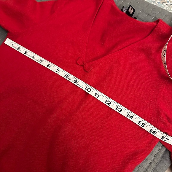 Ann Taylor red 100% cashmere sweater size M - Picture 4 of 4